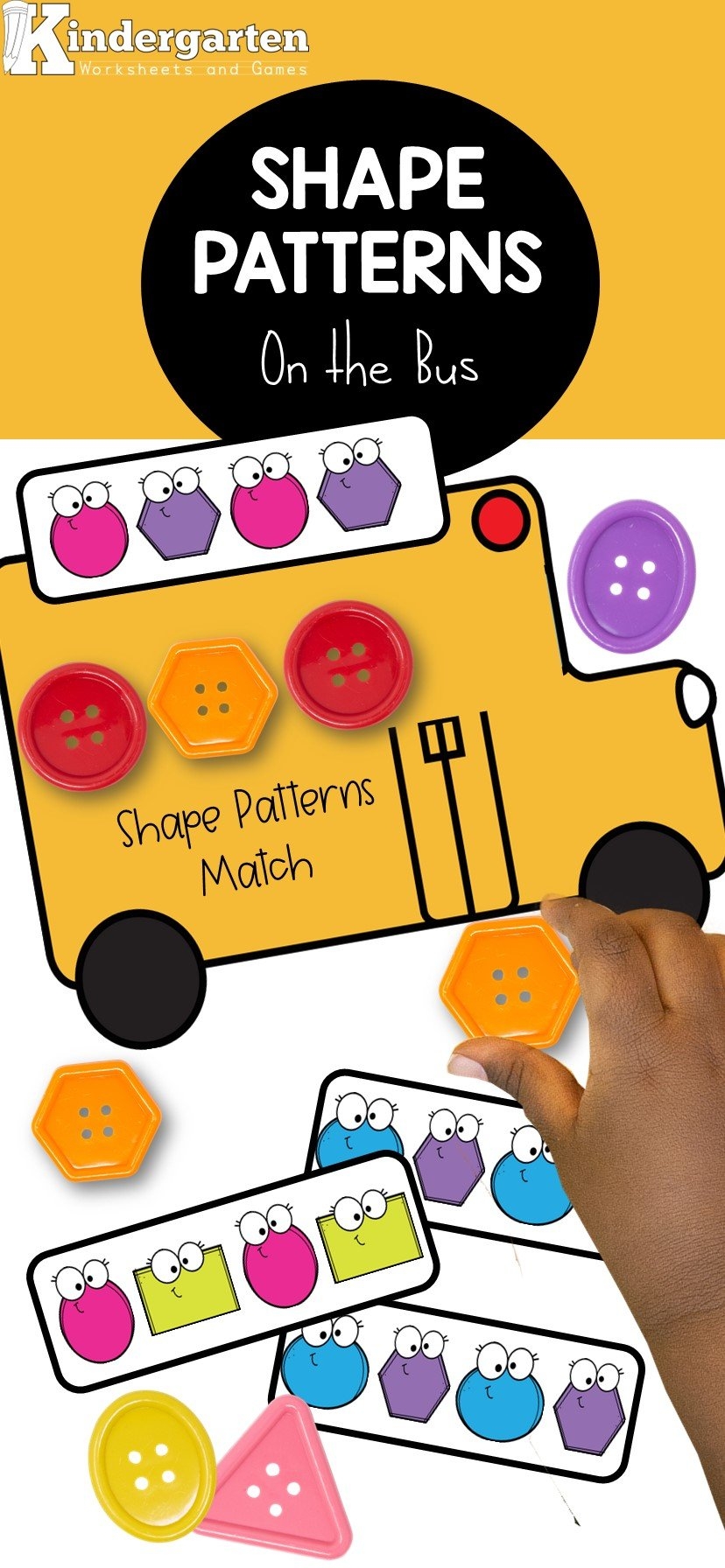 Back To School Copy The Shape Pattern Activity Free Printable 