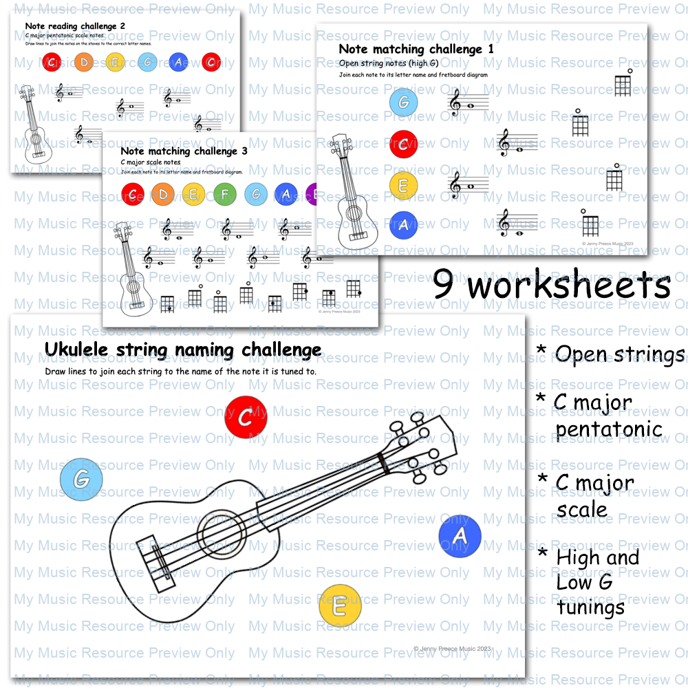 Beginner Ukulele Worksheets My Music Resource Beginner Ukulele Worksheets My Music Resource