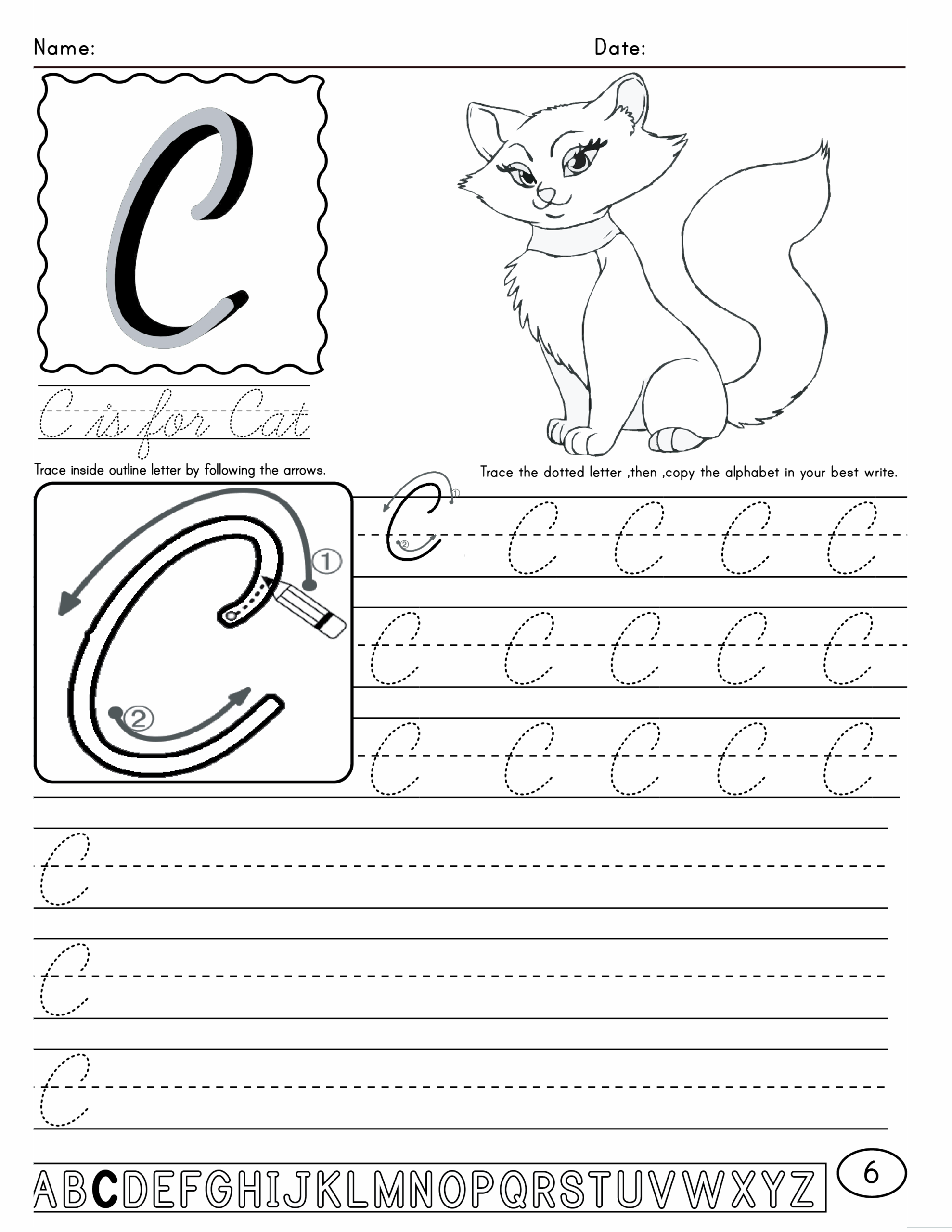 K5 Learning Cursive Writing Worksheets Alphabet