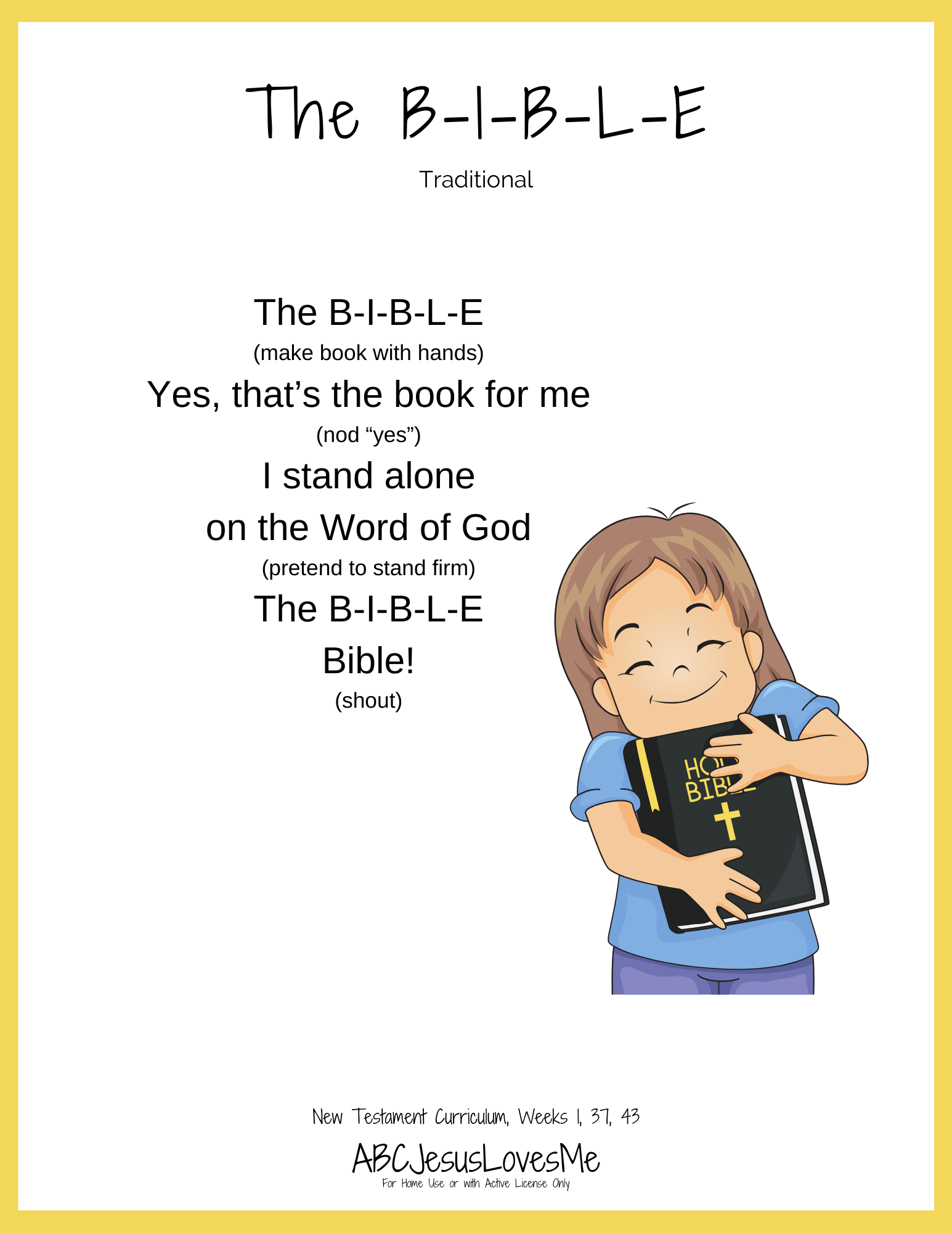 Bible Song Packet 2 ABCJesusLovesMe Bible Song Packet 2 ABCJesusLovesMe