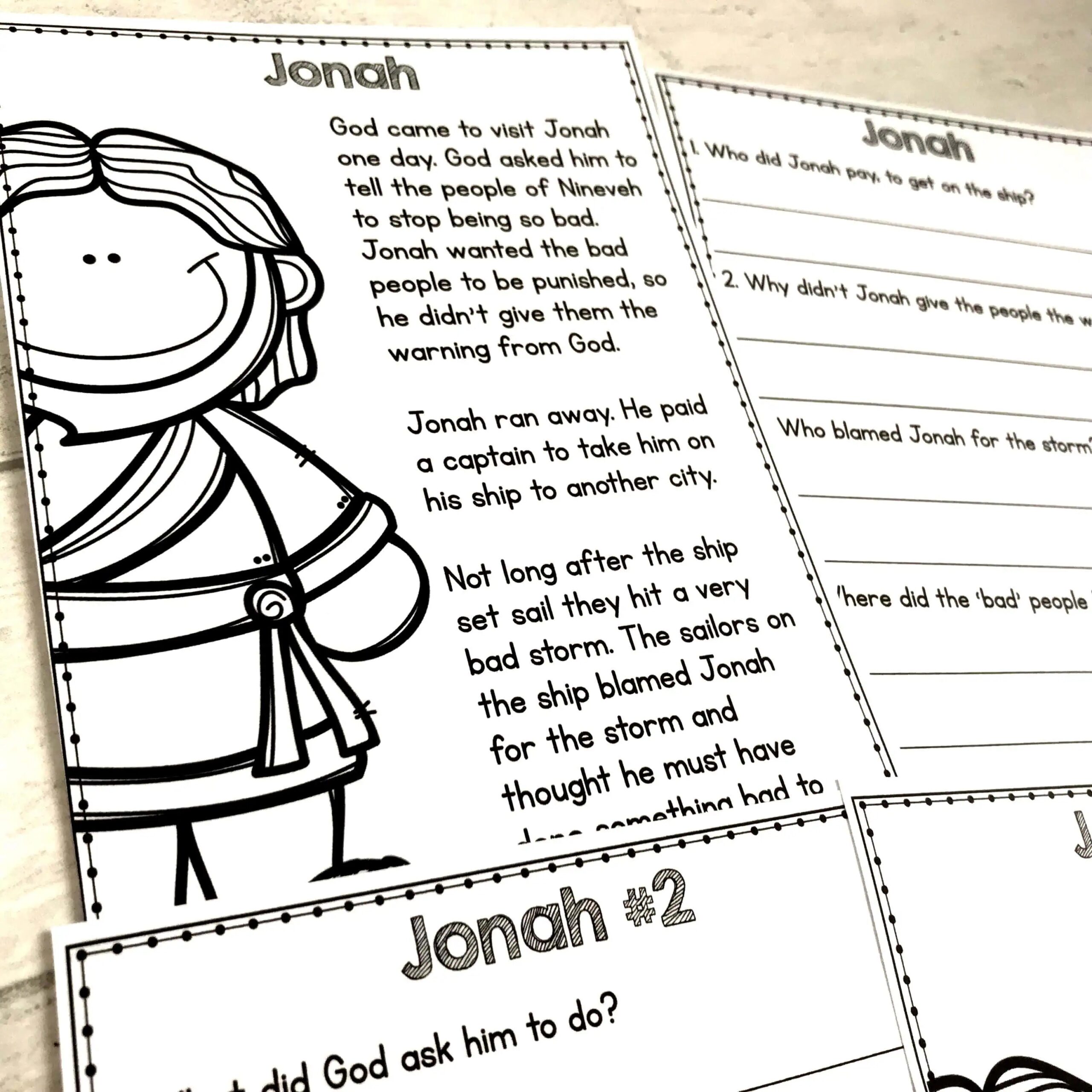 Bible Story Reading Comprehension Worksheets Pdf