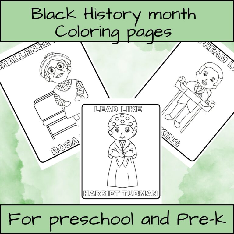 Black History Month Coloring Pages Preschool And Pre k No Prep