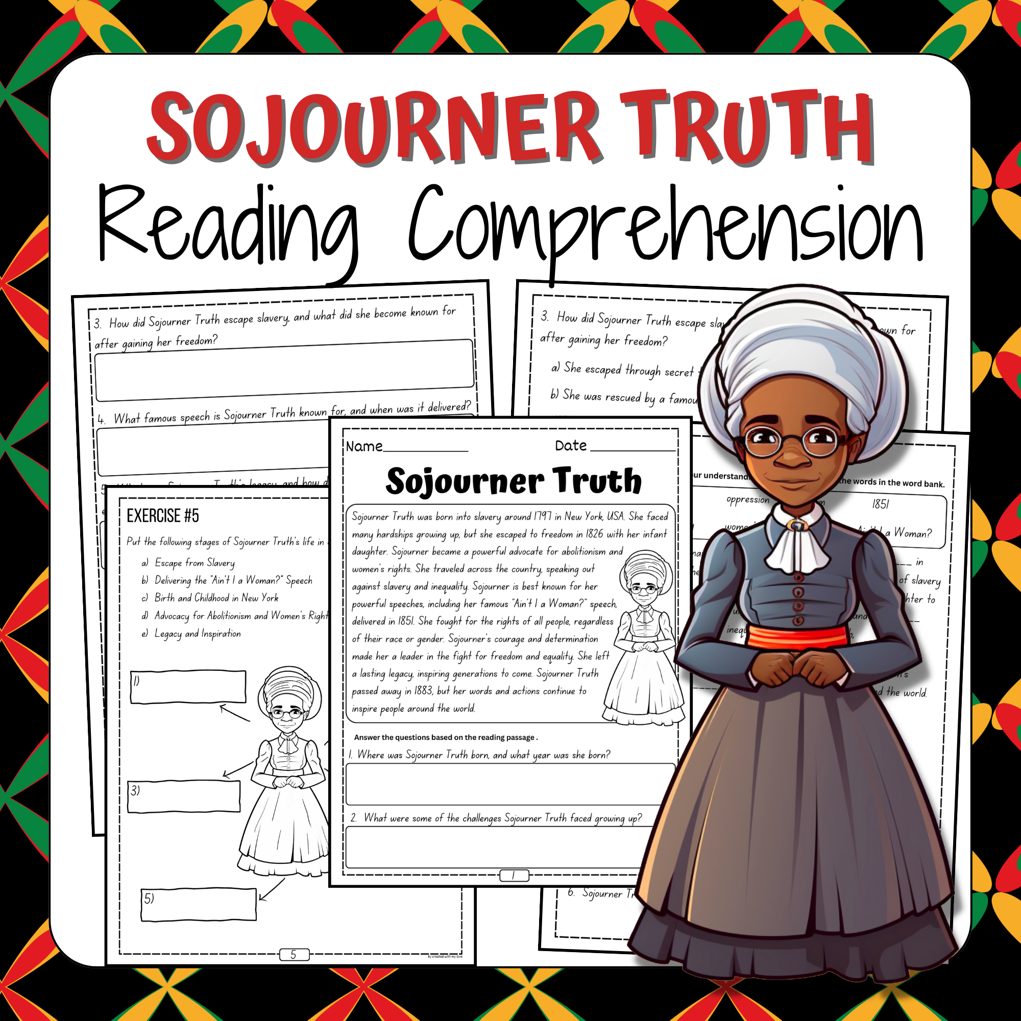 Black History Month Sojourner Truth Women s History Month Reading Comprehension Made By Teachers
