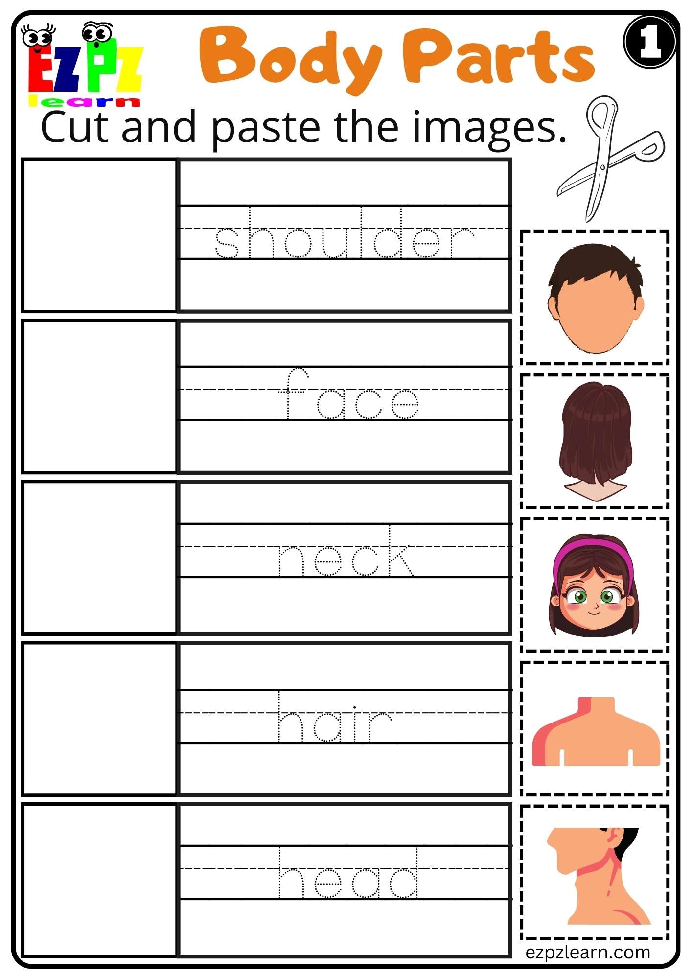 Free Printable Body Part Worksheets Free Printable Body Part Worksheets