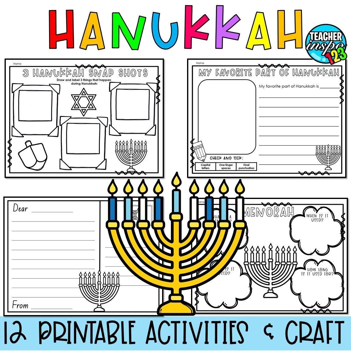 Buy Hanukkah Menorah Holiday Worksheets 2nd And 3rd Grade Teacher Online In India Etsy Buy Hanukkah Menorah Holiday Worksheets 2nd And 3rd Grade Teacher Online In India Etsy