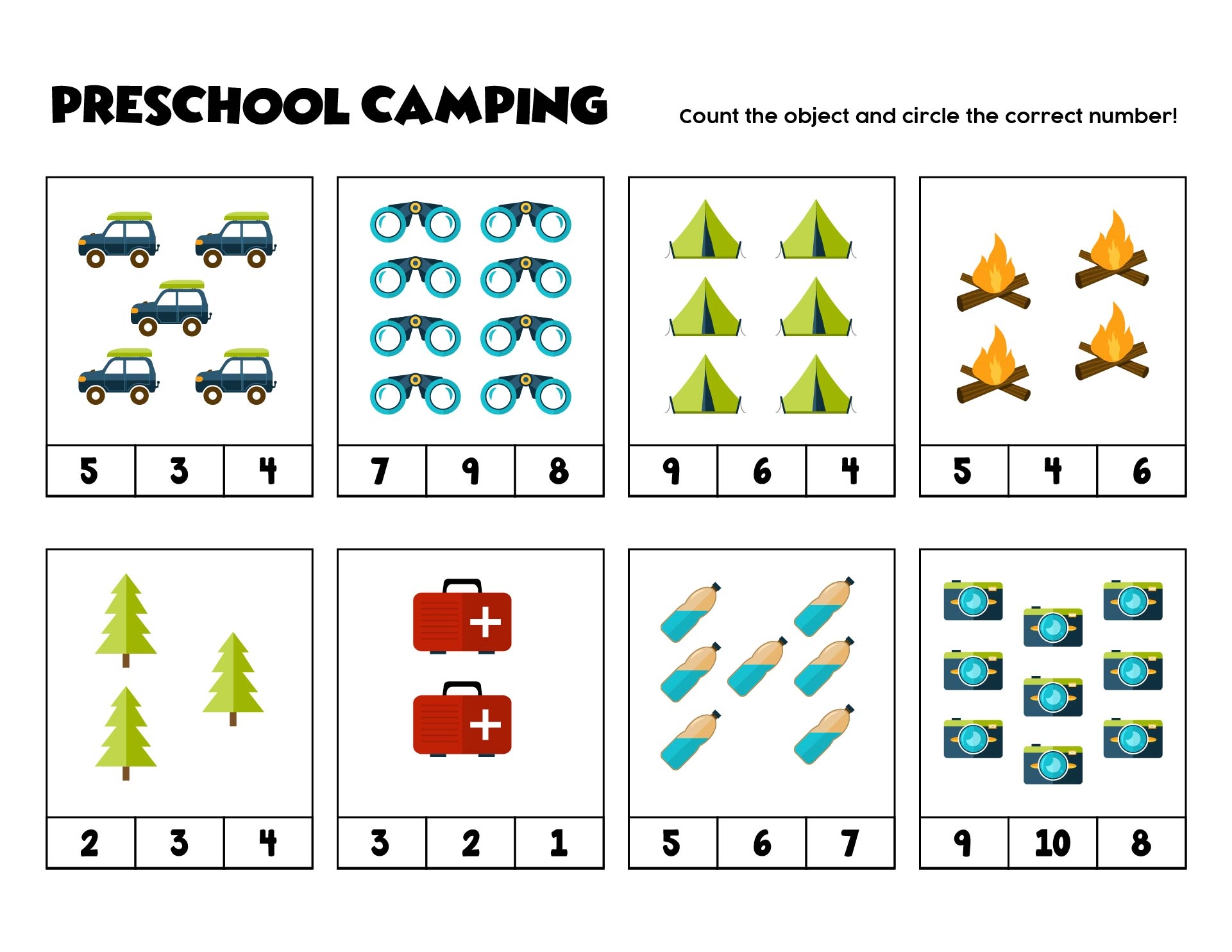 Camping Worksheets Preschool Planning Playtime Worksheets Library