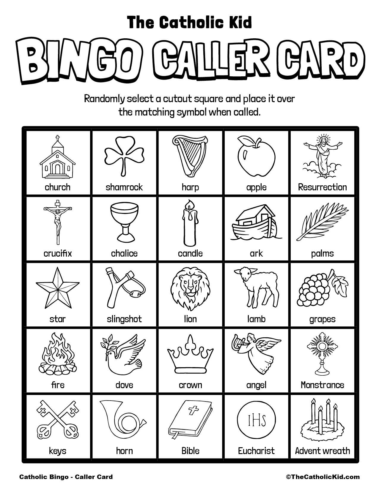 Catholic Bingo Cards Download Pack Catholic Bingo Cards Download Pack