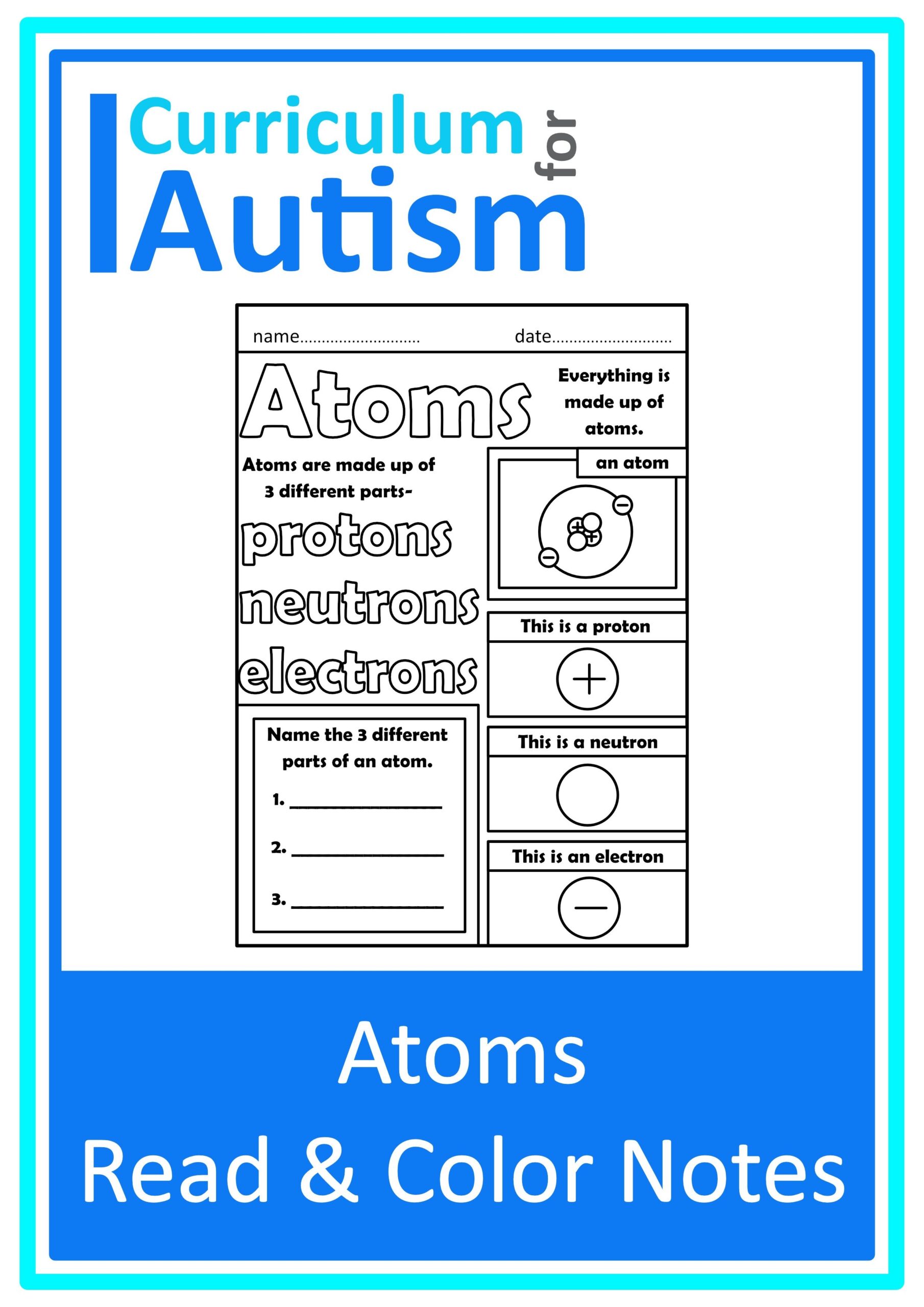 Atom Reading Comprehension Worksheet Atom Reading Comprehension Worksheet