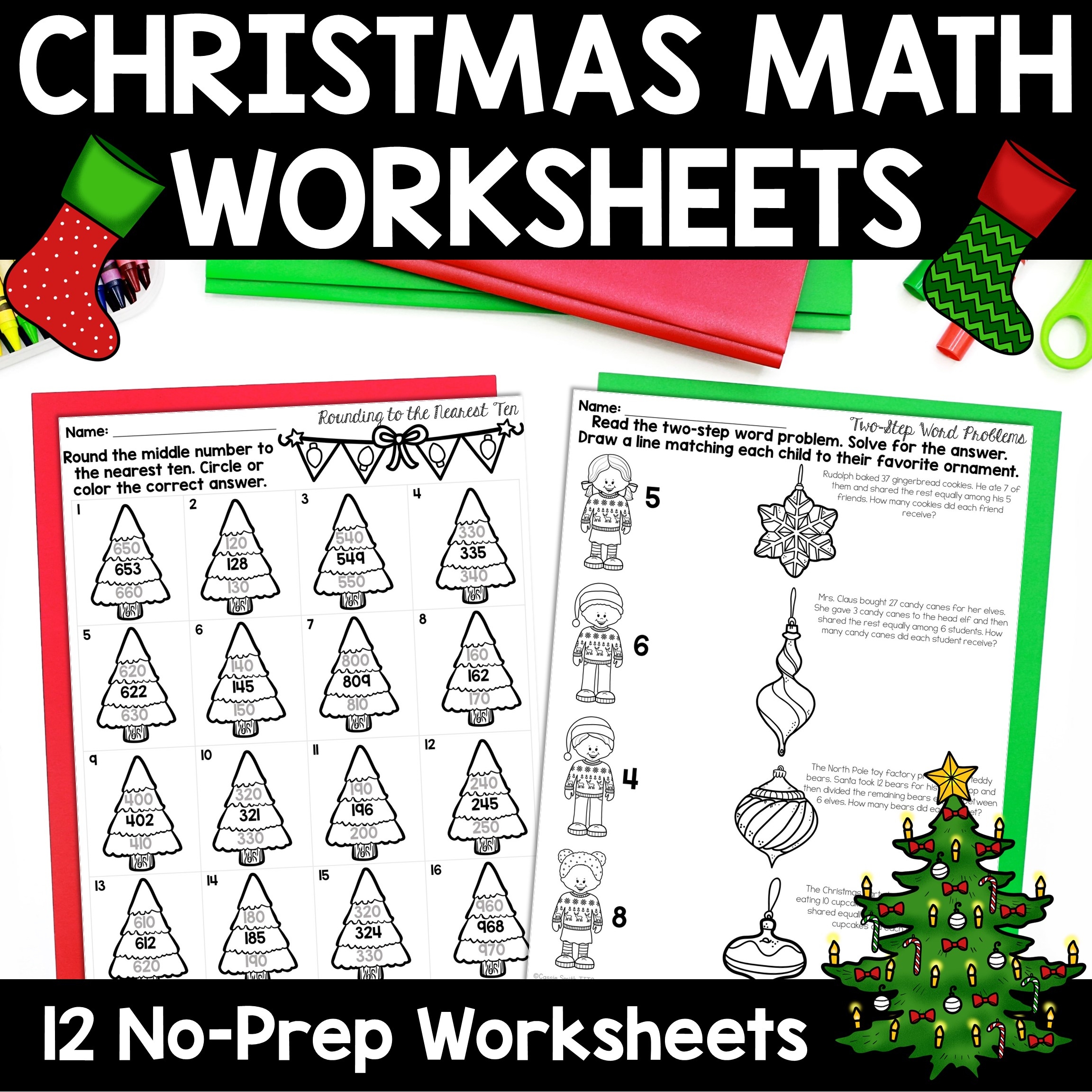Christmas Math Multiplication Worksheets