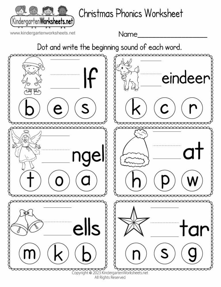 Christmas Phonics Worksheet Free Printable Digital U0026 PDF