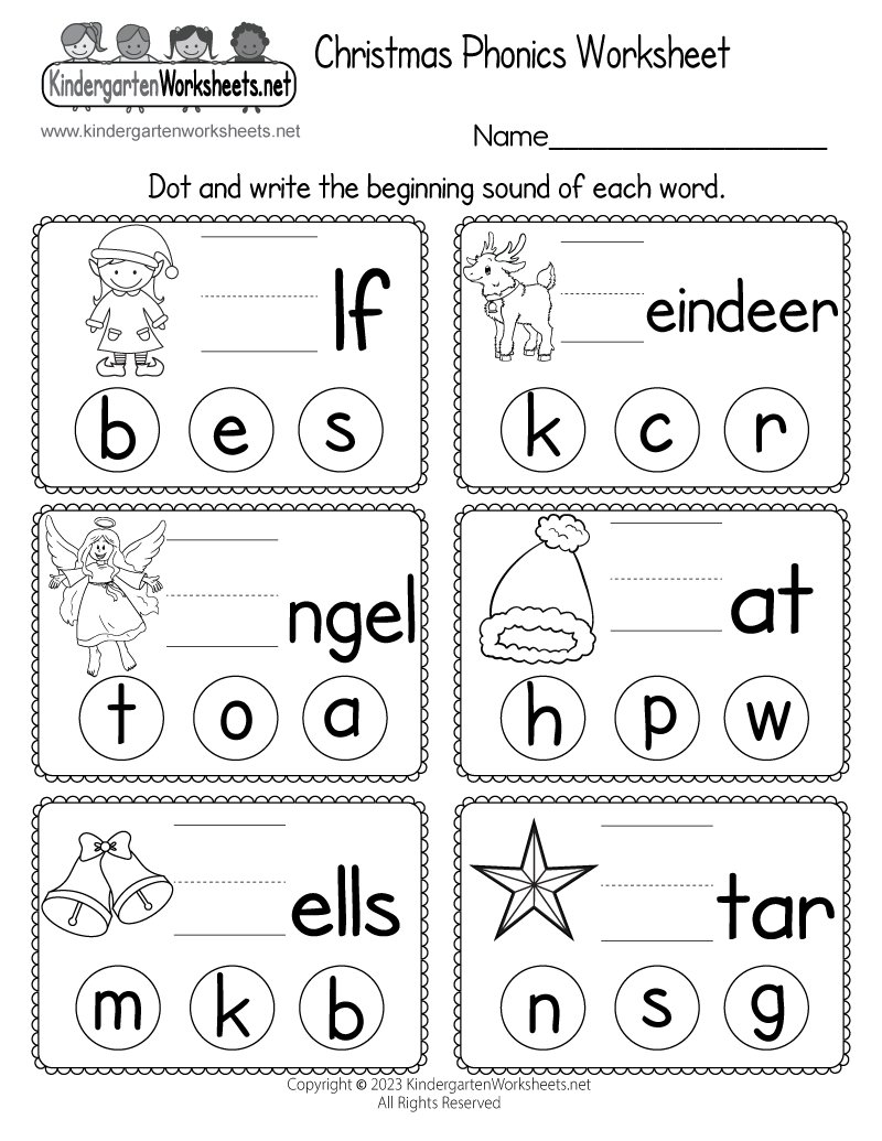 Christmas Phonics Worksheet Free Printable Digital U0026 PDF