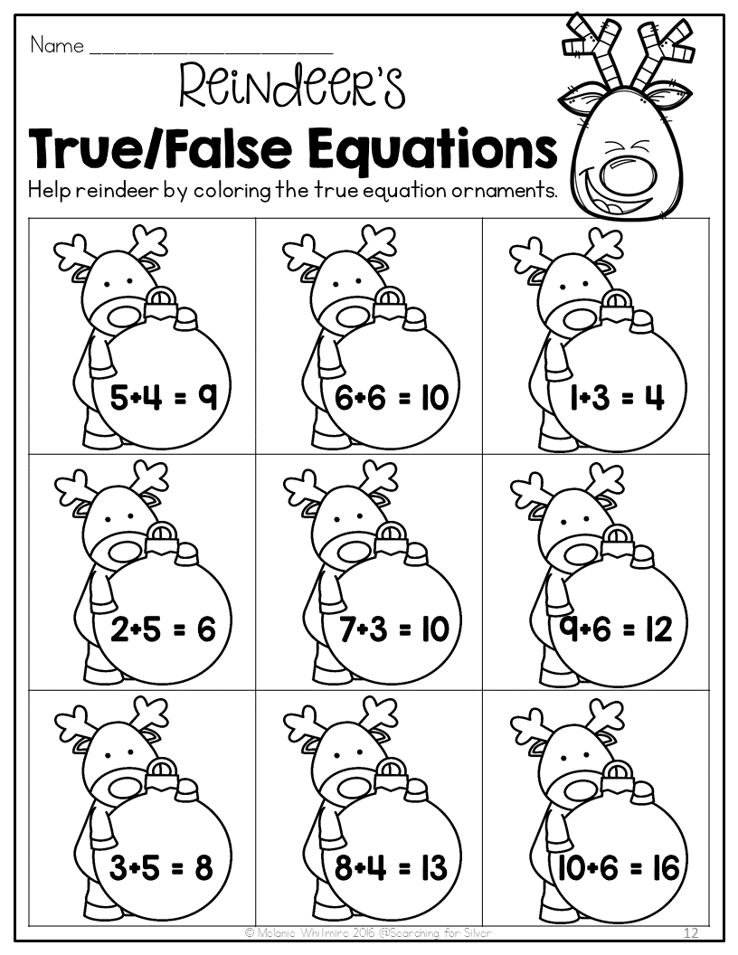 Christmas Printables 1st Grade 