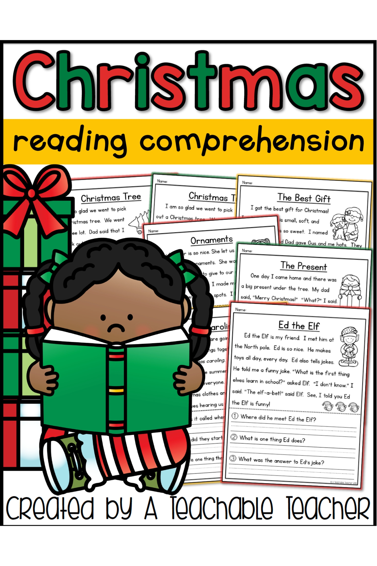 8th Grade Christmas Reading Comprehension Worksheets