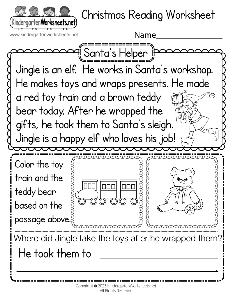 Christmas Reading Worksheet Free Printable Digital U0026 PDF Christmas Reading Worksheet Free Printable Digital U0026 PDF
