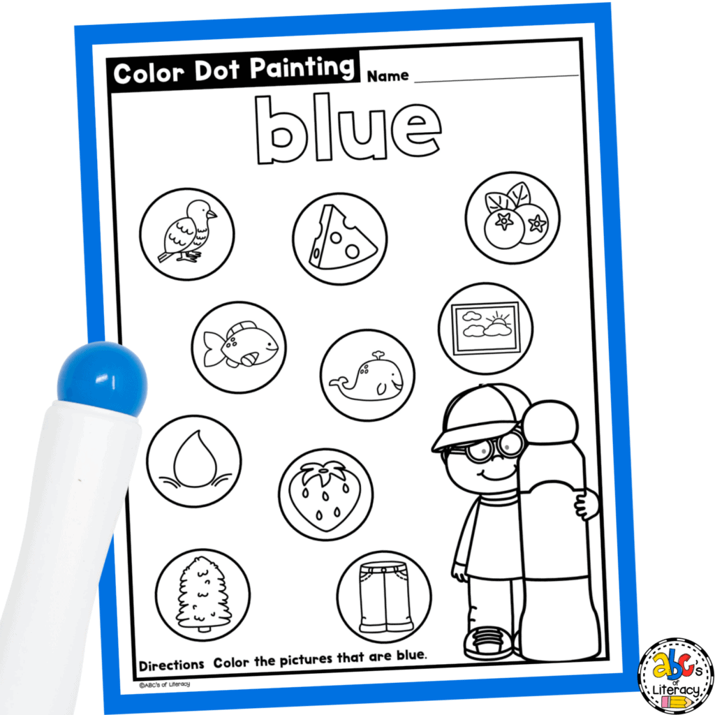 Color Dot Painting Worksheets Color Dot Painting Worksheets