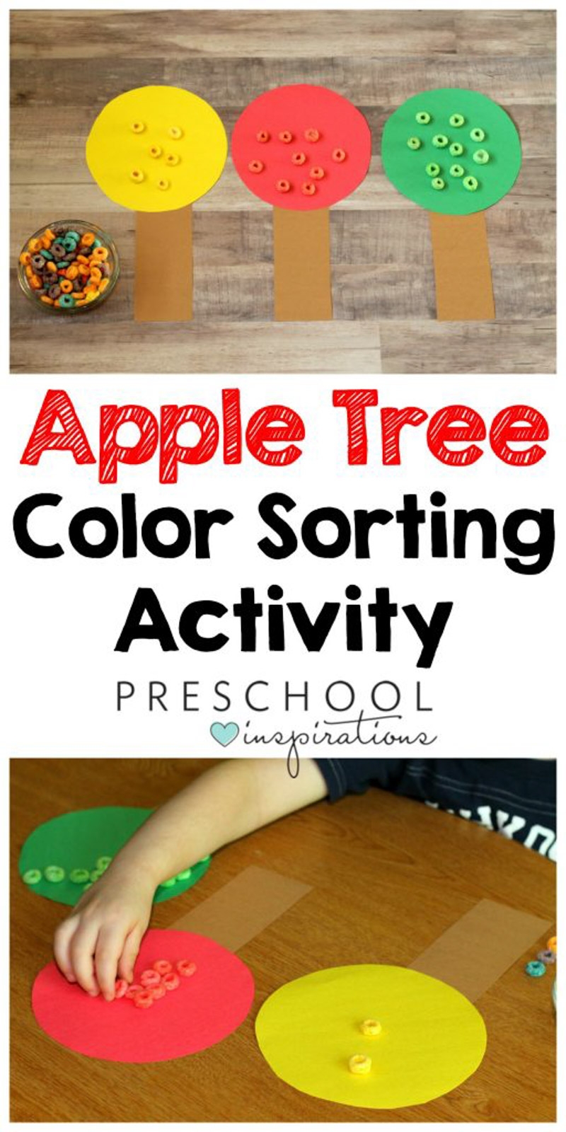 Color Sorting Preschool Apple Activity Preschool Inspirations