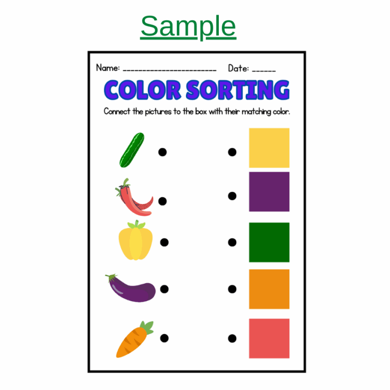 Color Sorting Worksheets 3 Pages For Kids Ages 3 5 Sharp Minds Worksheets Library