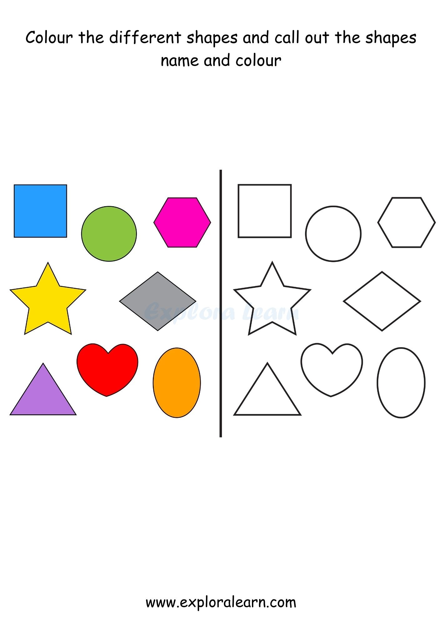 Colour Identification Worksheets For Preschool And Kindergarten 2 To 6 Years Kids