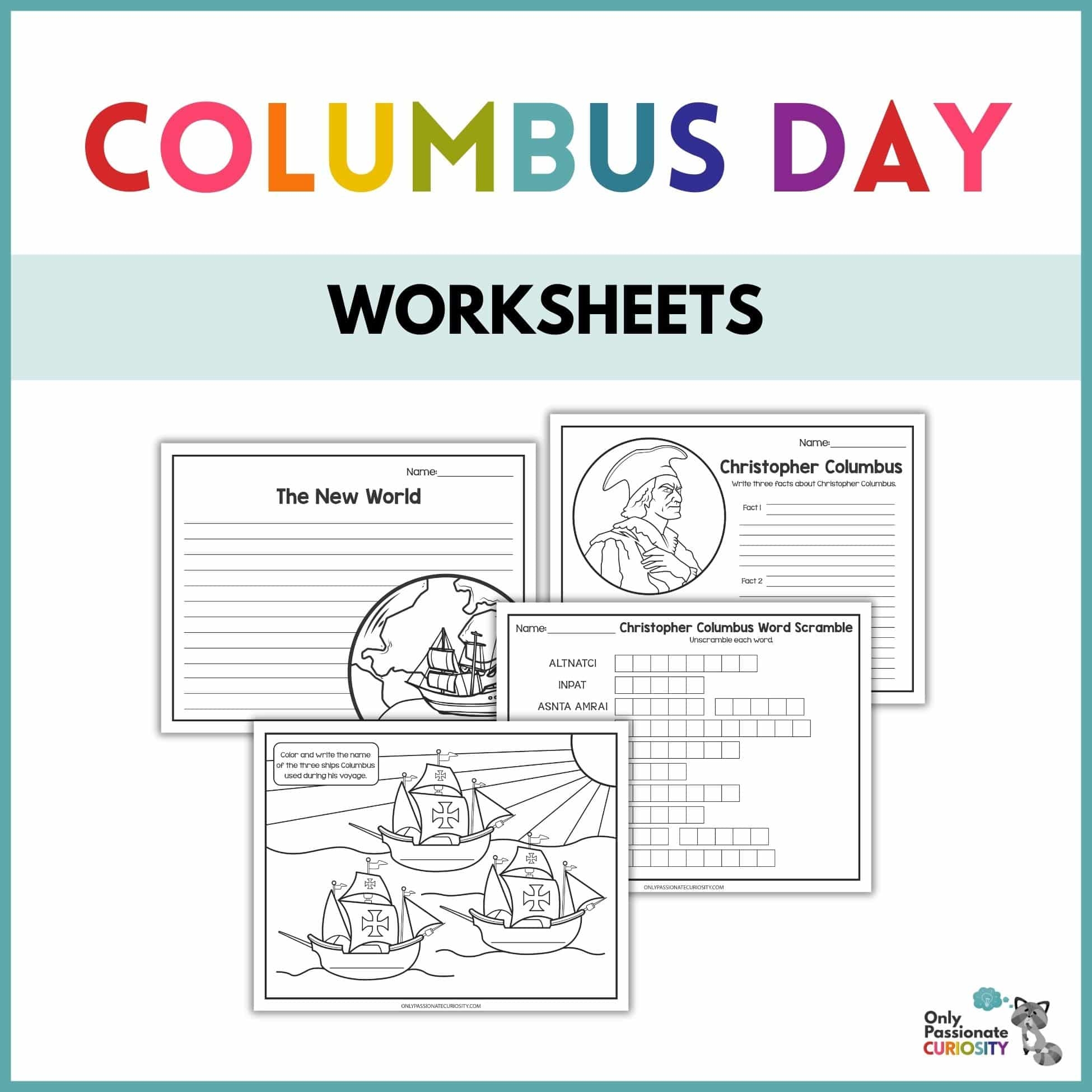 Columbus Day Worksheets Columbus Day Worksheets