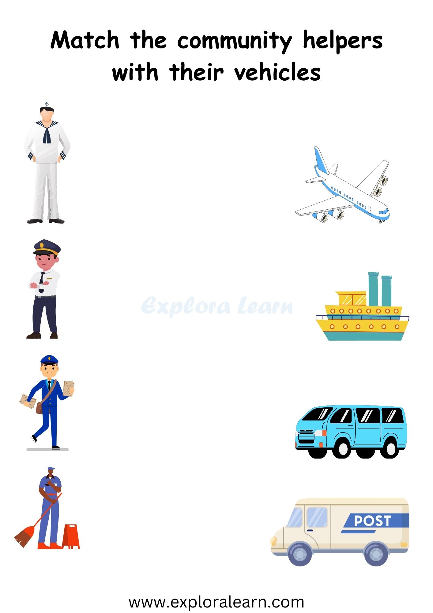 Community Helper Vehicles Worksheets For Preschool And 