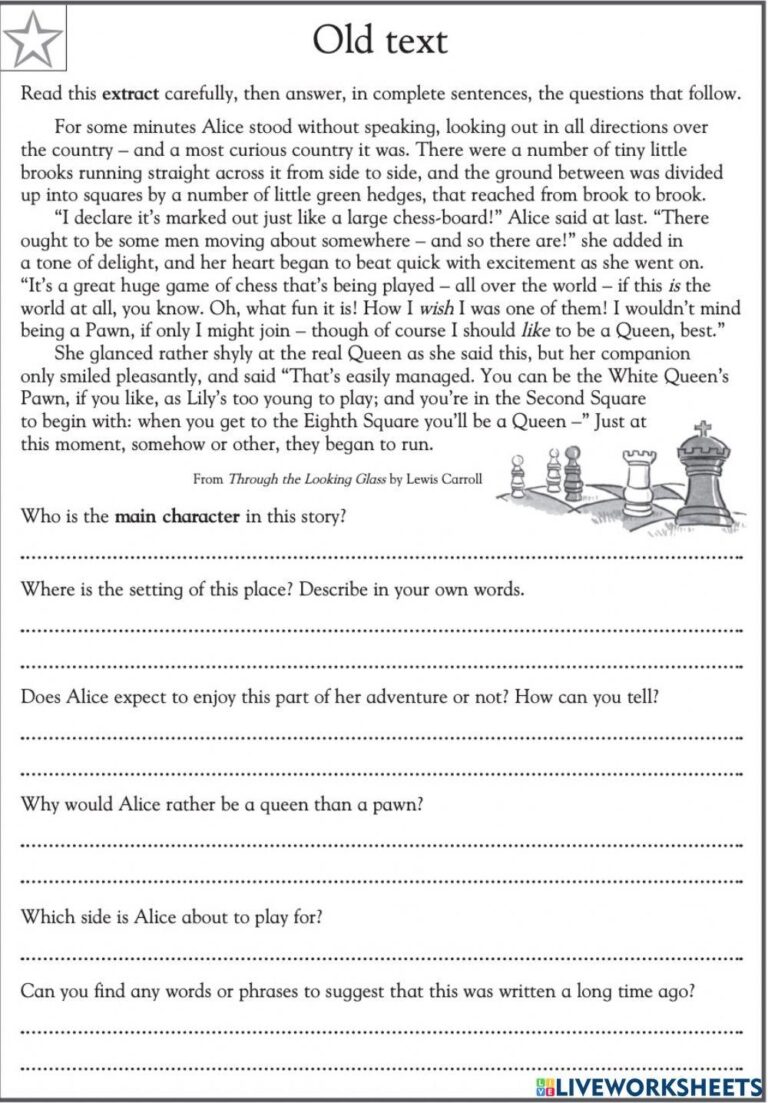 Comprehension Grade 4 Interactive Worksheet Live Worksheets Worksheets Library