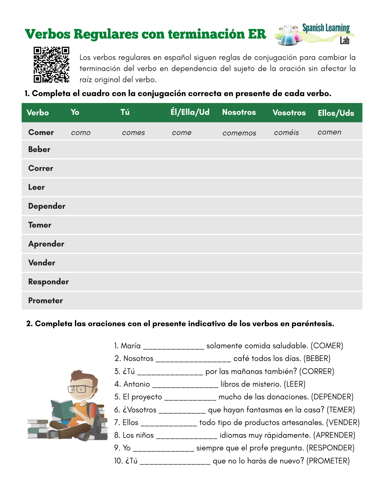 Free Printable Ser Worksheet