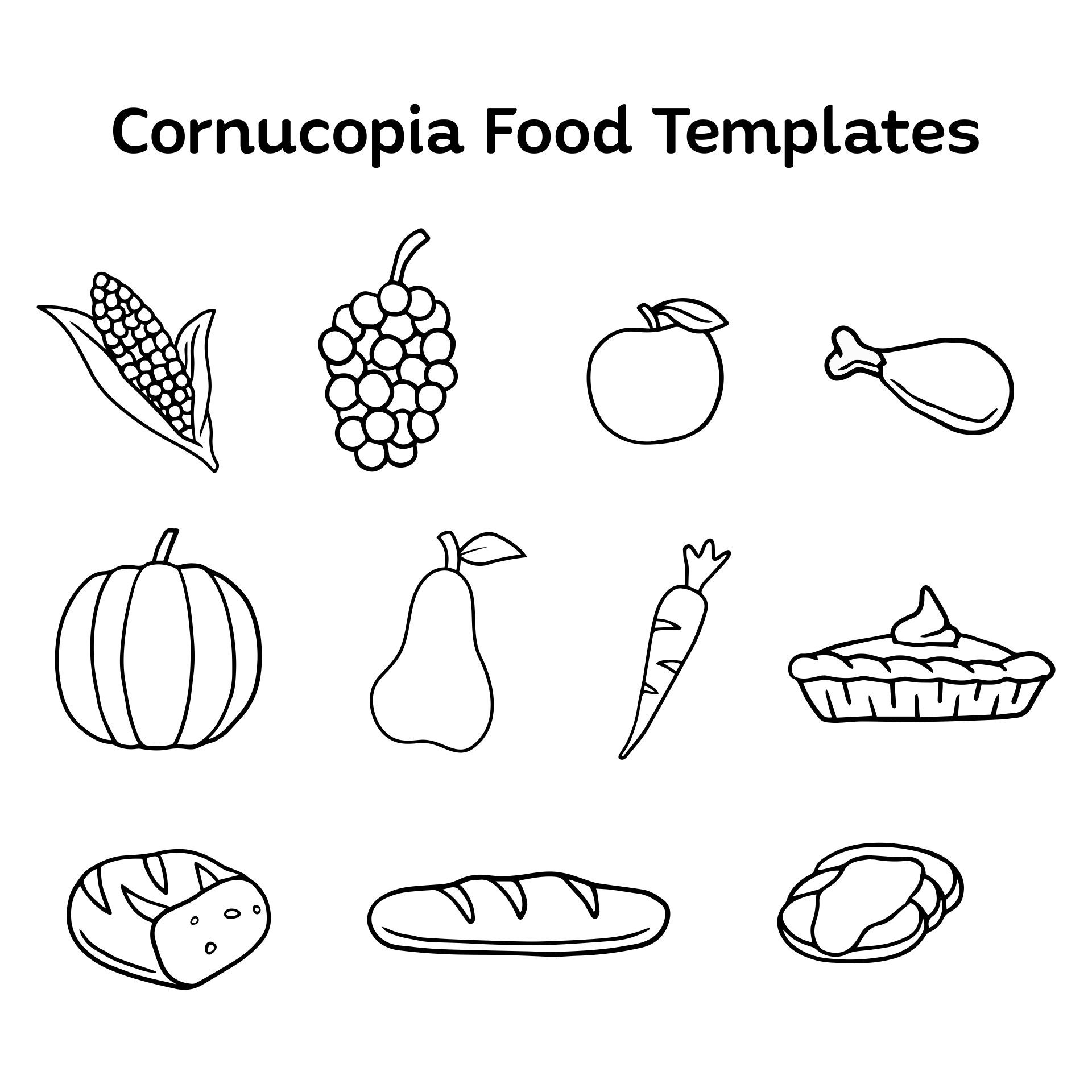Cornucopia Craft 10 Free PDF Printables Printablee