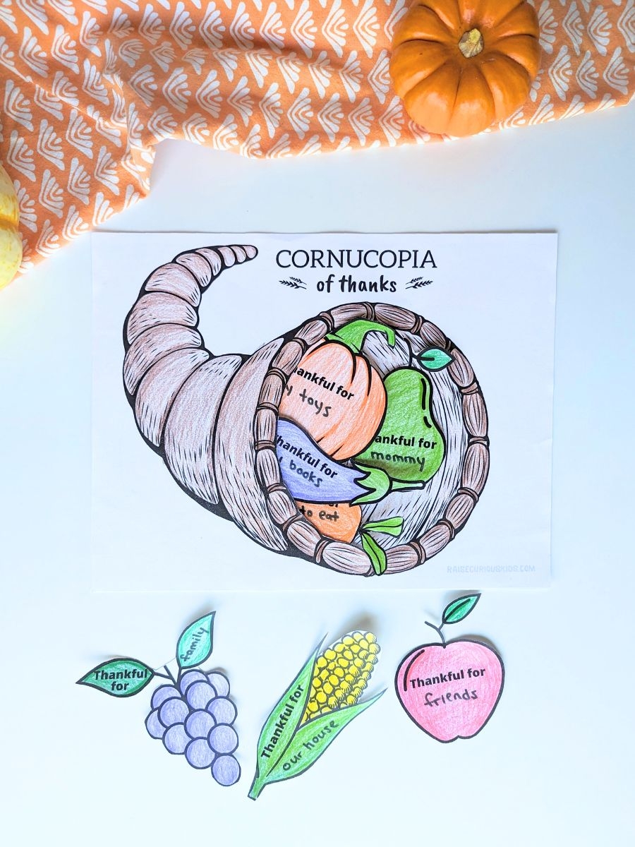 Cornucopia Craft For Kids Cultivate Thankfulness Raise Curious Kids