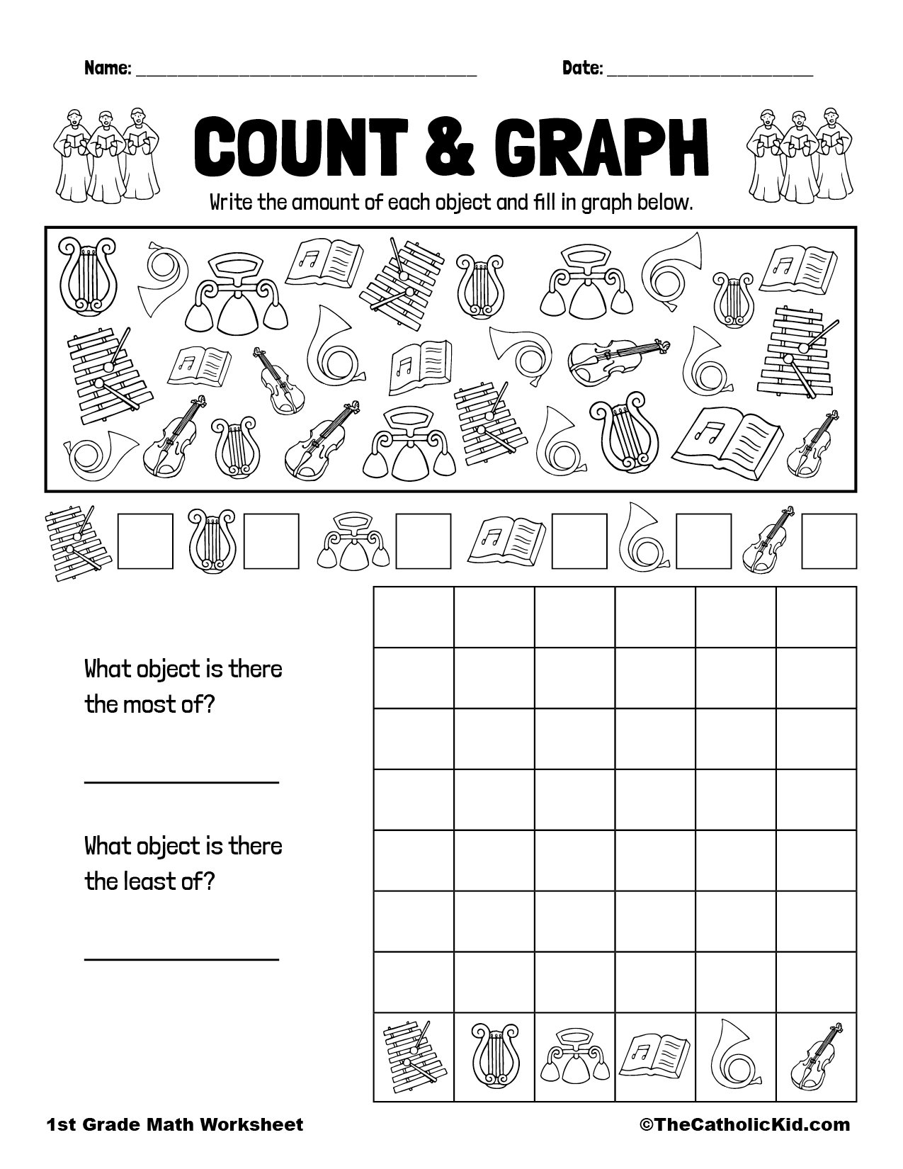 Count U0026 Graph Catholic Themed Worksheet TheCatholicKid Worksheets Library Count U0026 Graph Catholic Themed Worksheet TheCatholicKid Worksheets Library