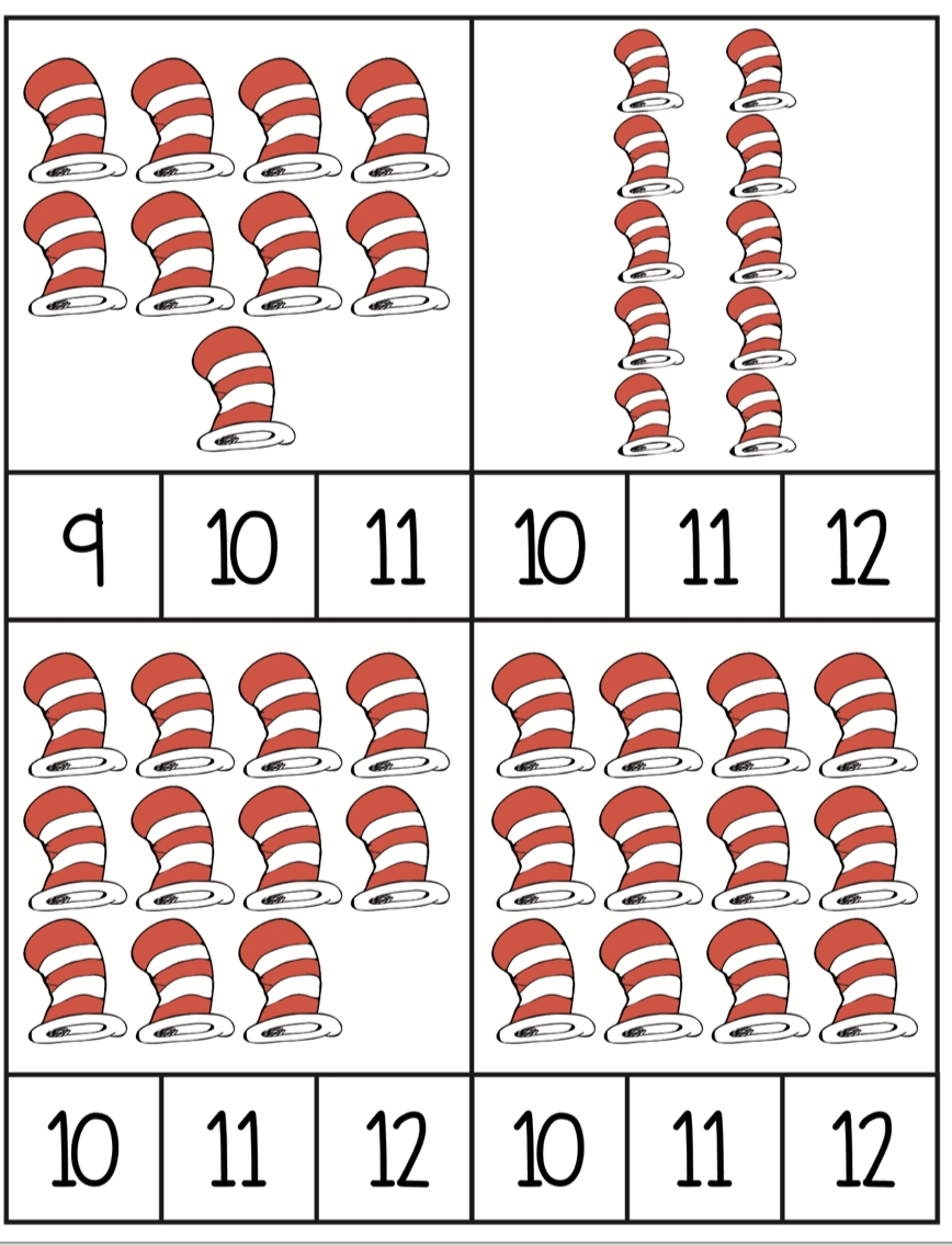 Dr Seuss Math Worksheets