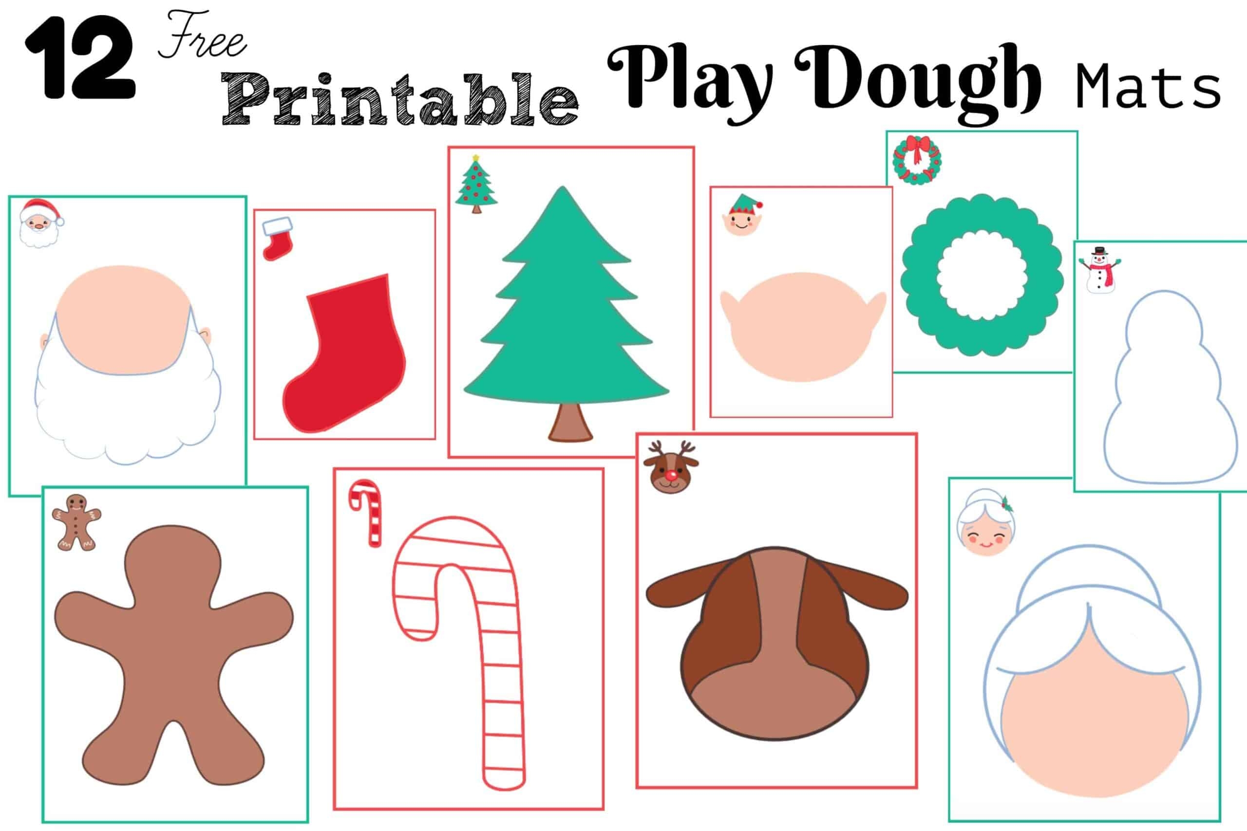 Counting Down To Christmas Play Dough Sensory Mats Counting Down To Christmas Play Dough Sensory Mats