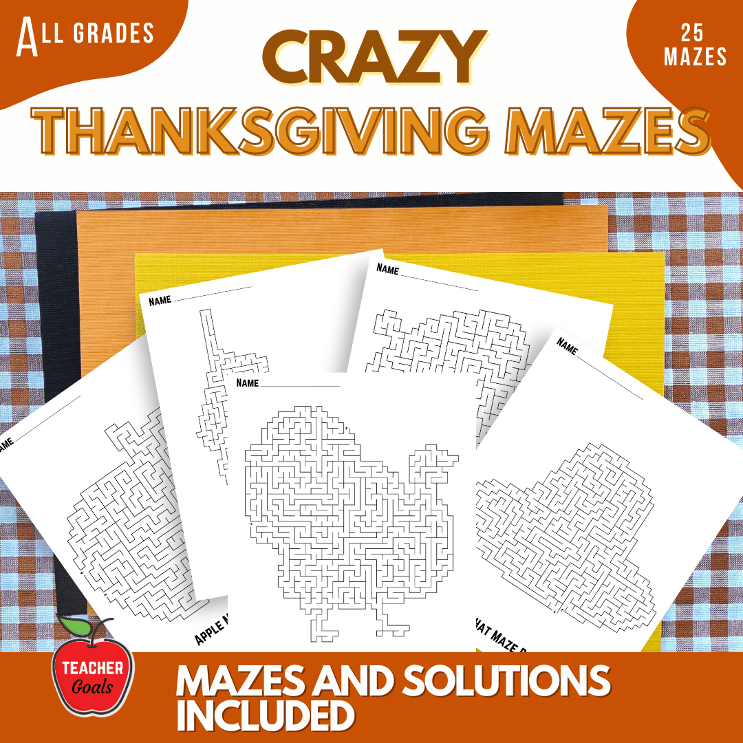 Crazy Thanksgiving Mazes For All Ages Digital Download
