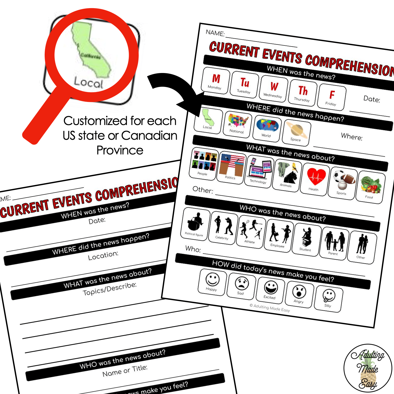 Current Events Comprehension Worksheet U0026 Google Slides Worksheets Library
