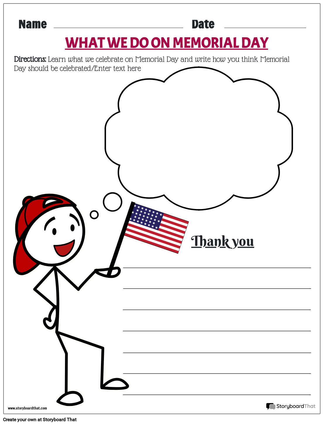 Customizable And Free Memorial Day Templates
