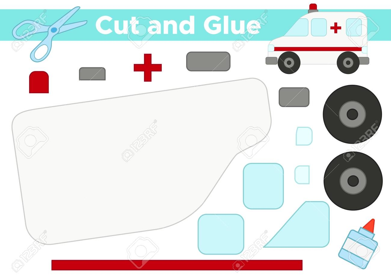 Cut And Glue Create The Image Vector Ambulance Car Paper Educational Game For Preschool Kids Royalty Free SVG Cliparts Vectors And Stock Illustration Image 123912885 Cut And Glue Create The Image Vector Ambulance Car Paper Educational Game For Preschool Kids Royalty Free SVG Cliparts Vectors And Stock Illustration Image 123912885