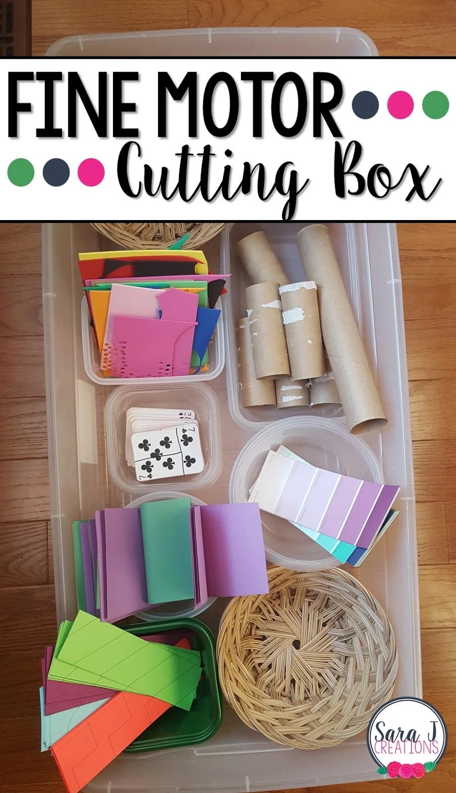 Cutting Box For Fine Motor Skills Sara J Creations