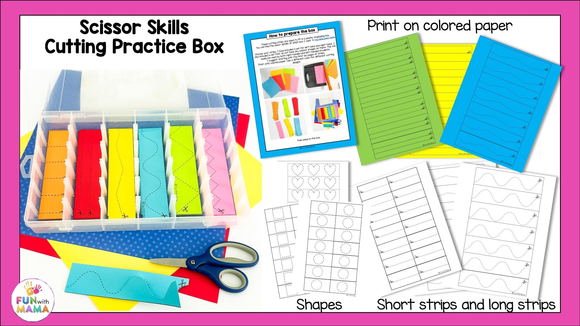 Cutting Practice Scissor Skills Cutting Box Fun With Mama Shop