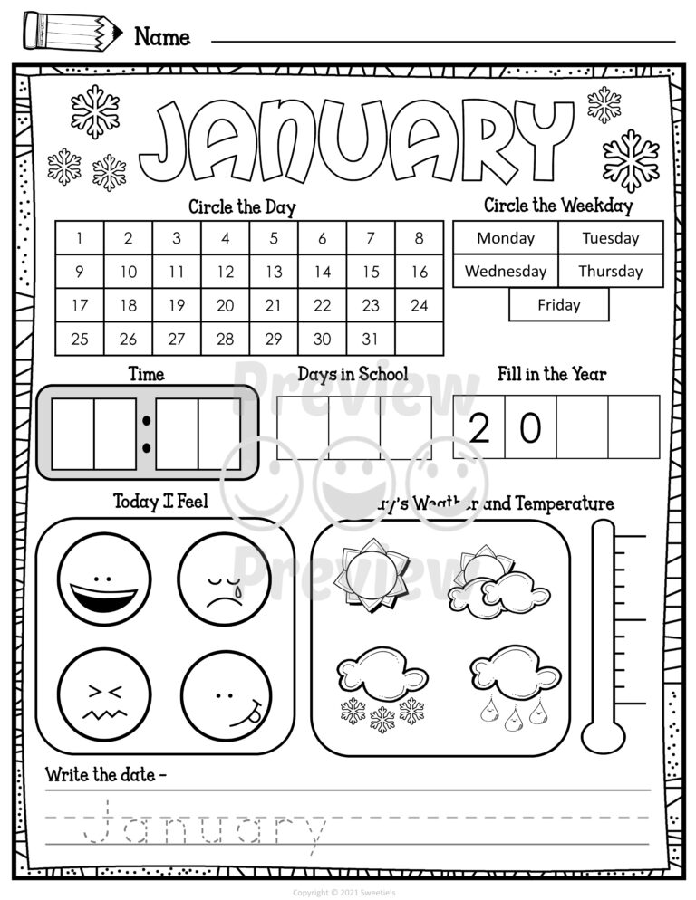 Daily Calendar Journal Made By Teachers