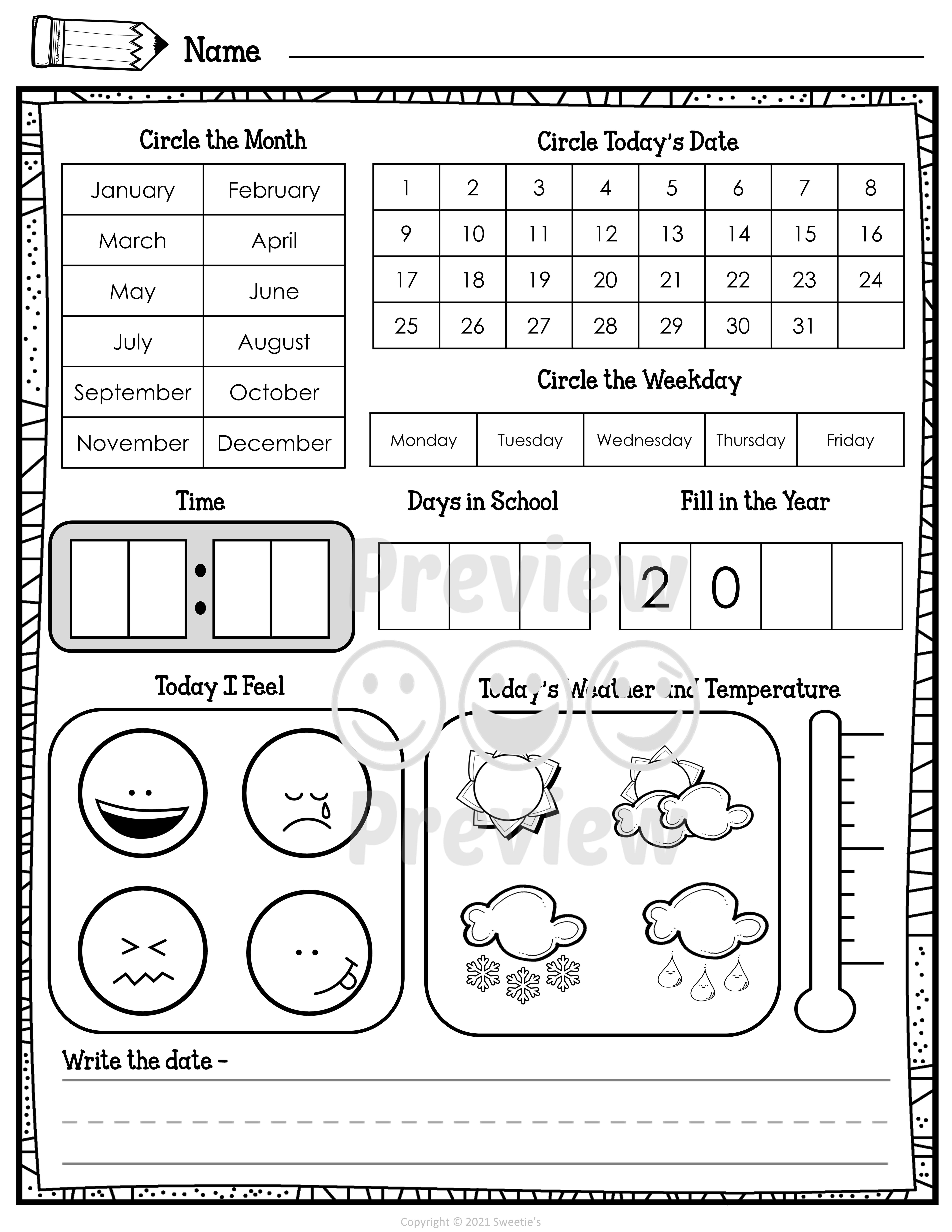 Daily Calendar Worksheet Organize Your Day Effectively