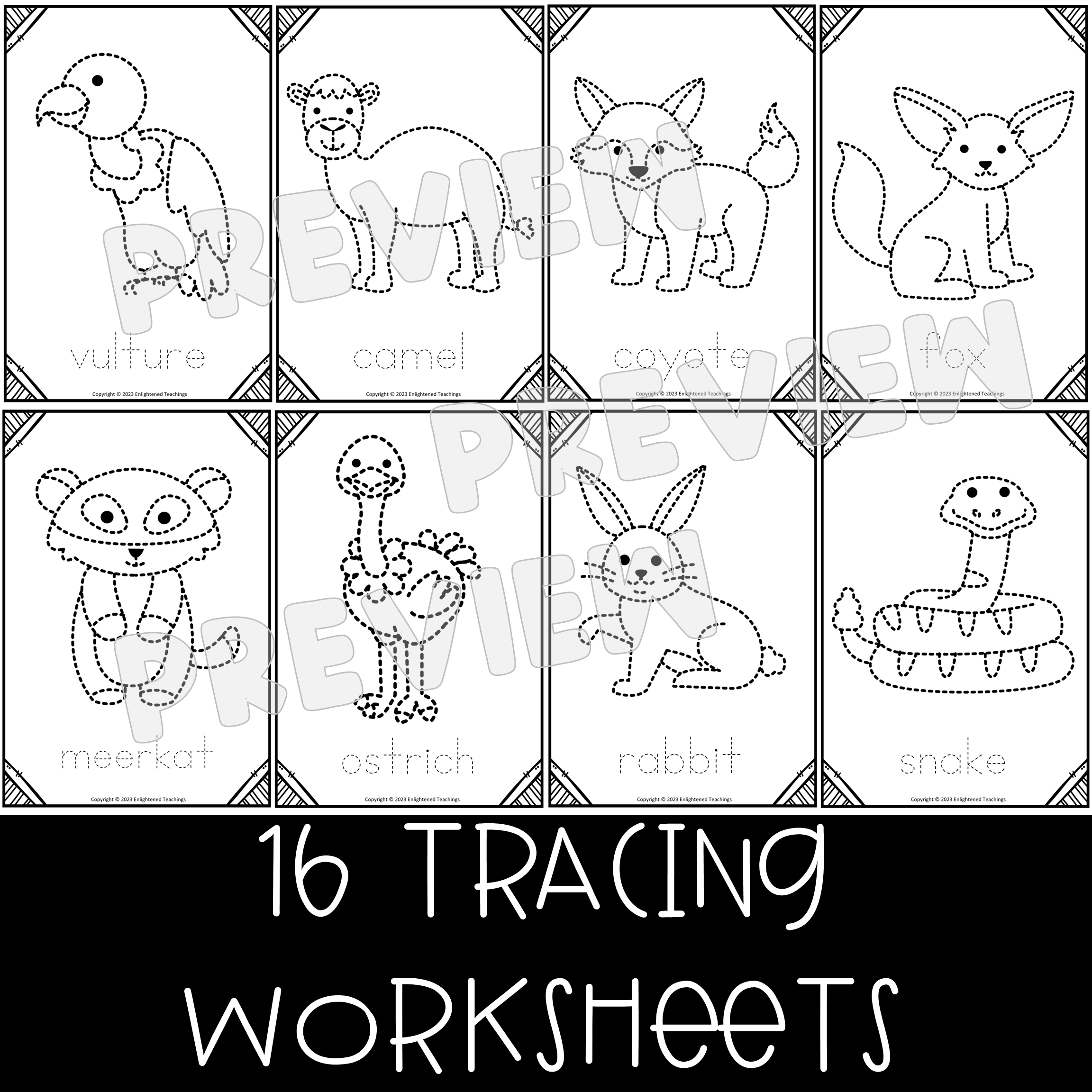 Desert Animals Tracing Worksheets Fine Motor Activity Tracing U0026 Prewriting Made By Teachers Desert Animals Tracing Worksheets Fine Motor Activity Tracing U0026 Prewriting Made By Teachers