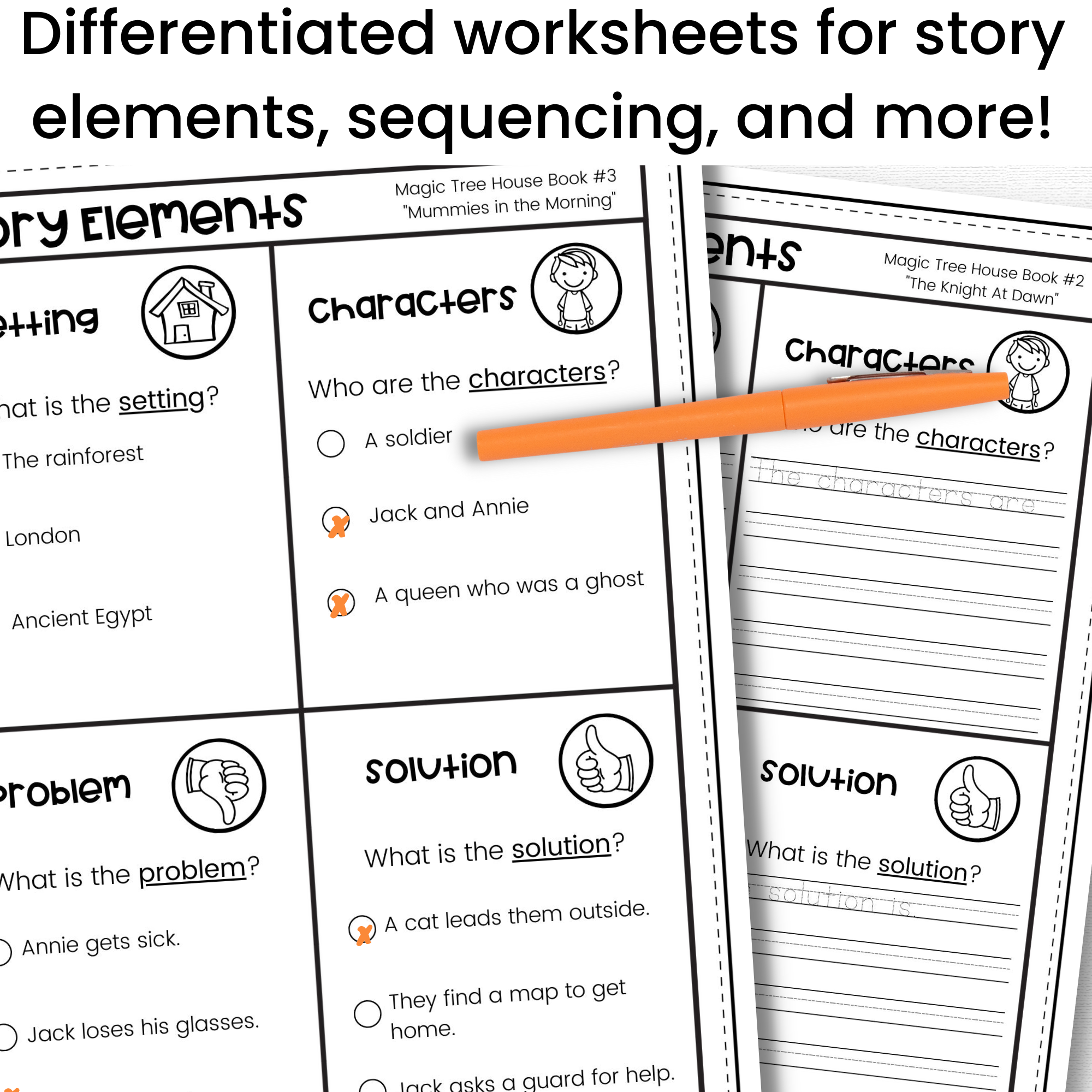 Differentiated Reading Comprehension For Magic Tree House Mummies 