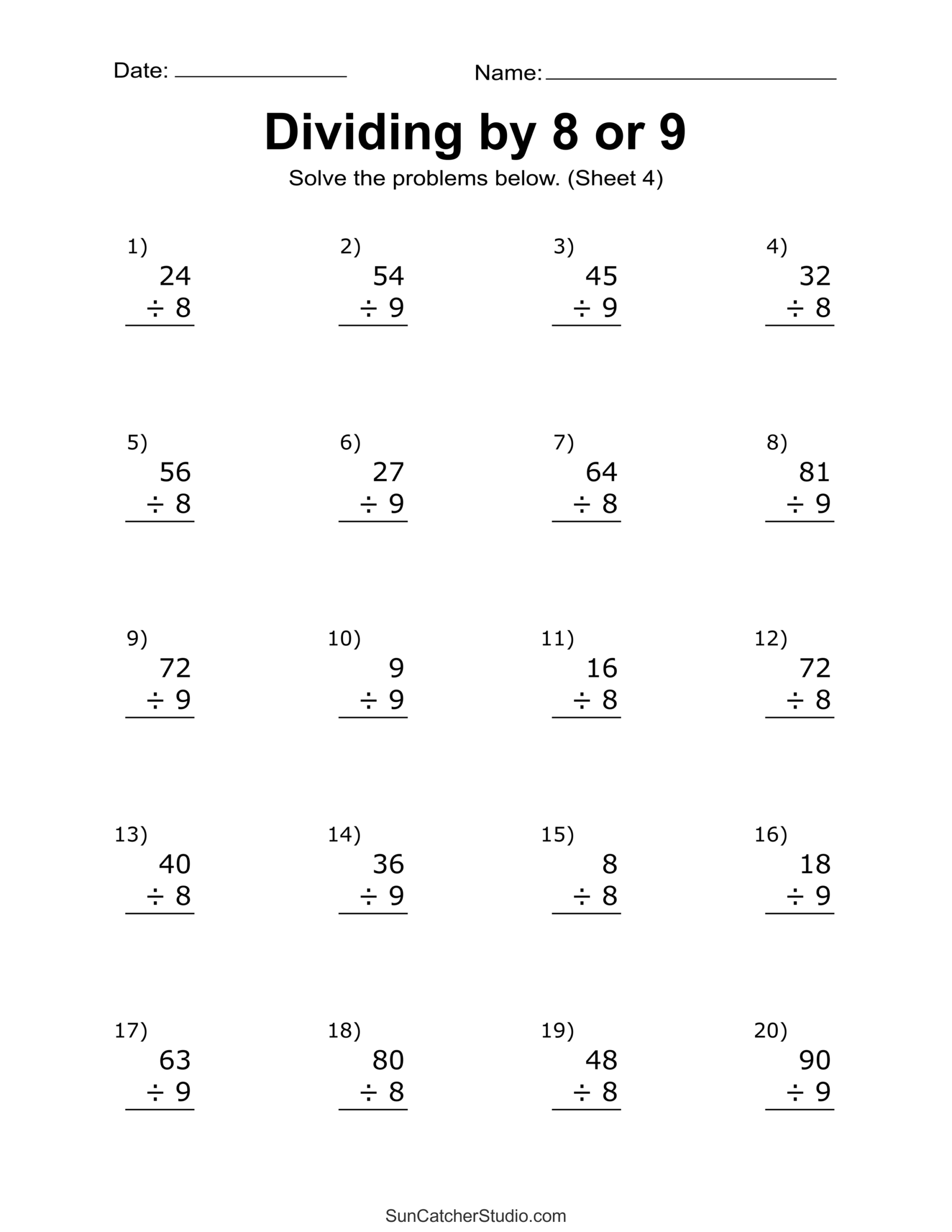 Division Worksheets U0026 Problems Free Printable Math Drills Free Division Worksheets U0026 Problems Free Printable Math Drills Free