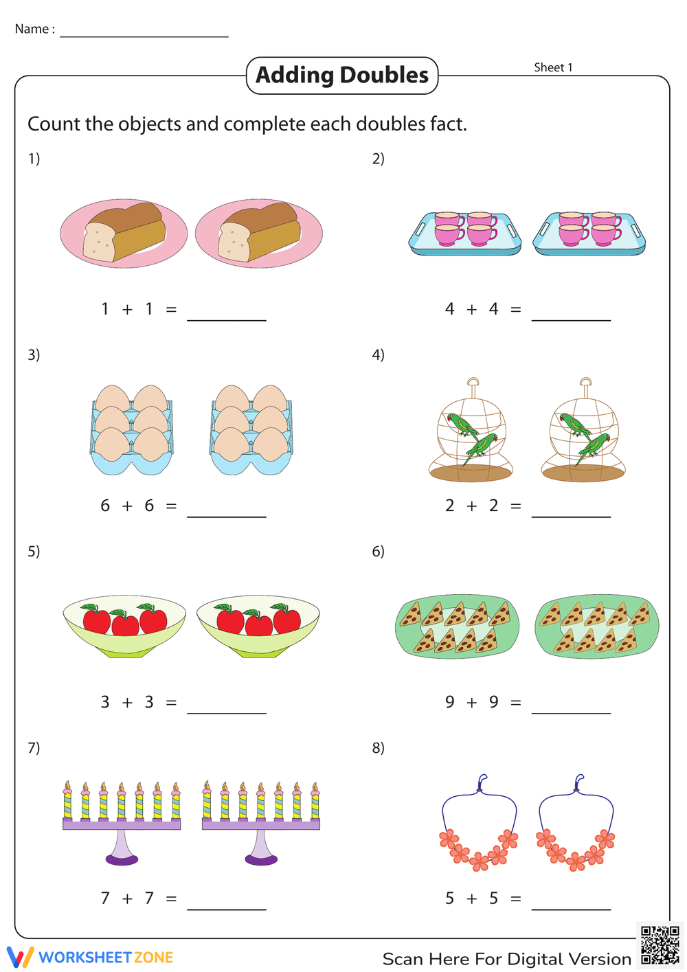 Doubles Addition Worksheets 2025 Doubles Addition Worksheets 2025