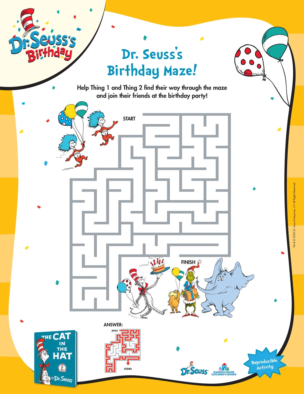 Dr Seuss Math Worksheets Kindergarten Free