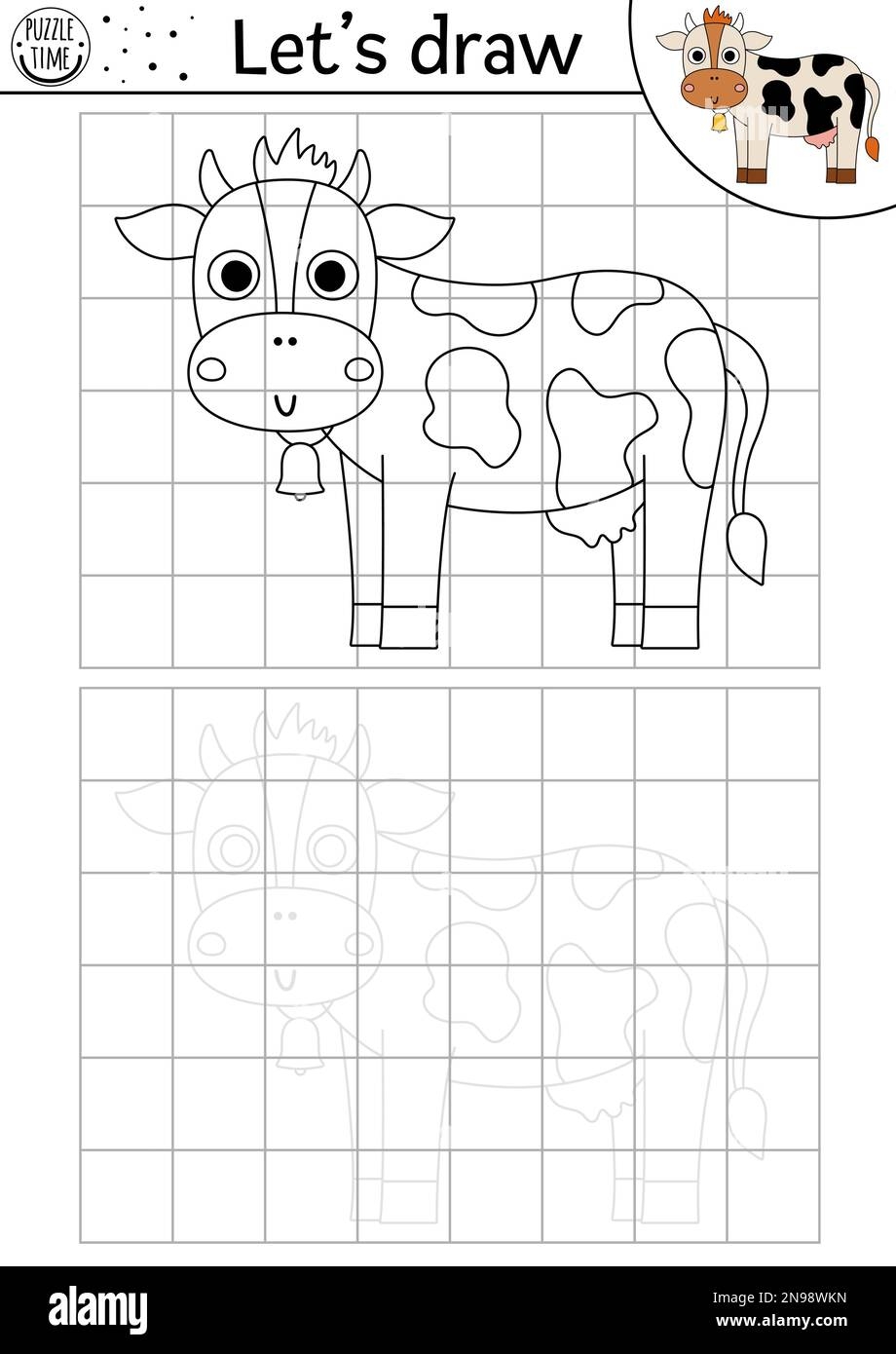 Preschool Cow Printable