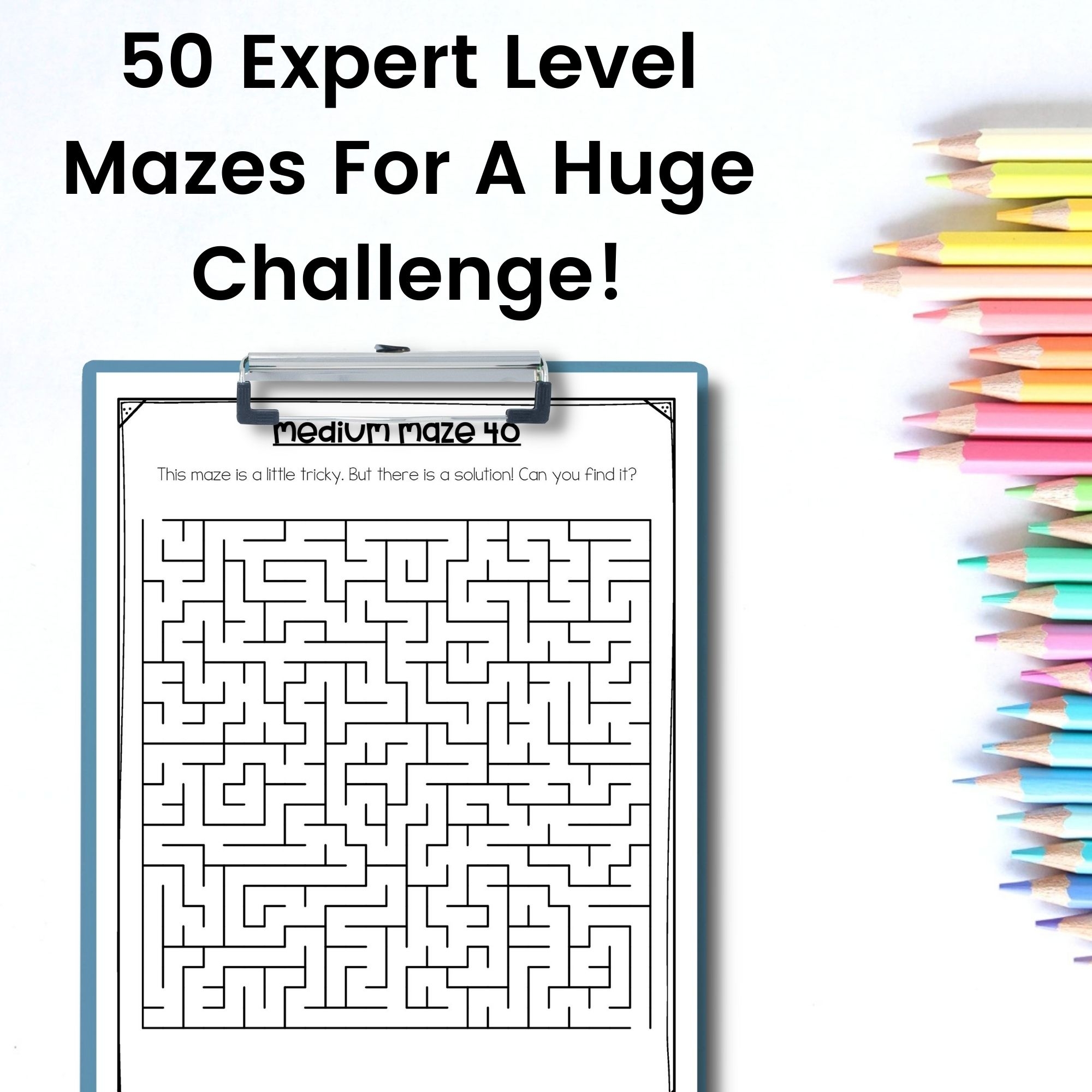 Early And Fast Finishers Mazes 50 Medium Difficulty Maze 