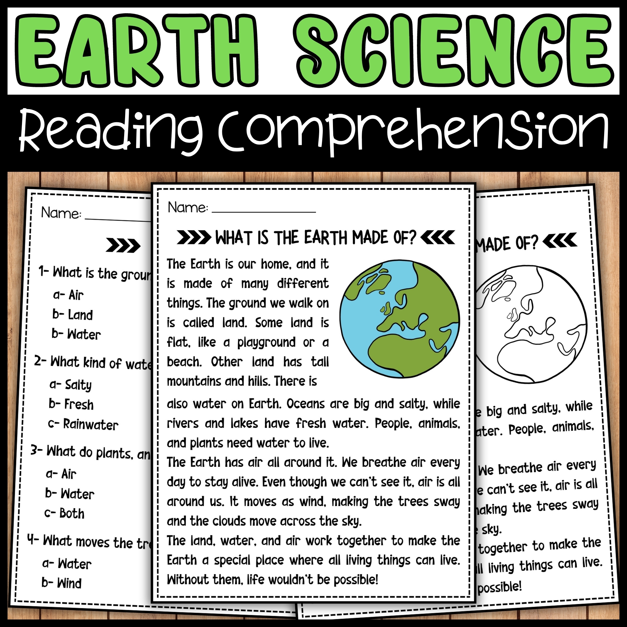 3rd Grade Science Reading Comprehension Worksheets 3rd Grade Science Reading Comprehension Worksheets