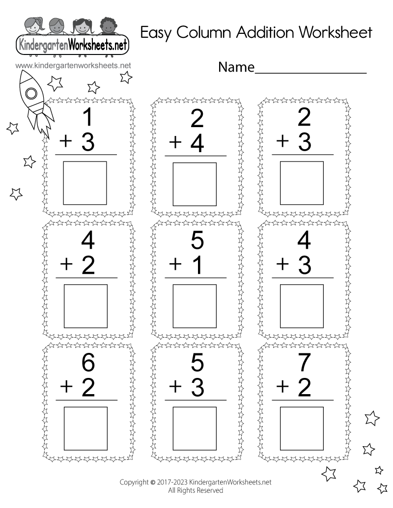 Free Printable Worksheet 4 Addition Free Printable Worksheet 4 Addition