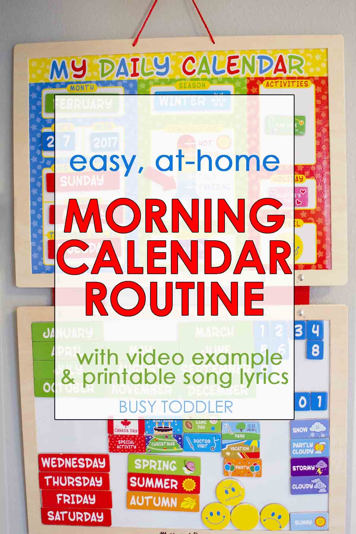 Easy Morning Calendar Routine Busy Toddler Easy Morning Calendar Routine Busy Toddler