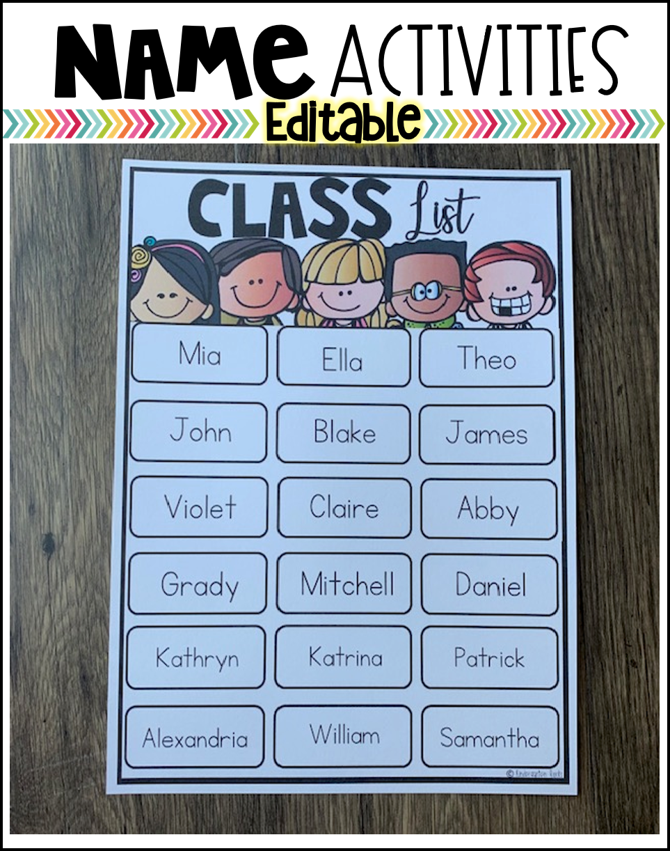 Editable Name Activities Kindergarten Rocks Resources Editable Name Activities Kindergarten Rocks Resources